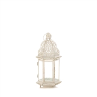Sublime Distressed Small White Candle Lantern