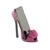 Sparkly Pink Rose High Heel Shoe Cell Phone Holder