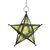 Green Glass Star Lantern Candle Holder