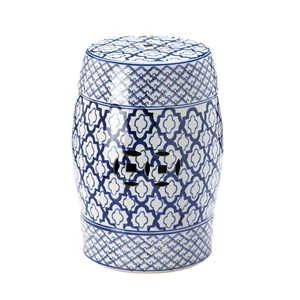 Blue And White Decorative Ceramic Stool Table