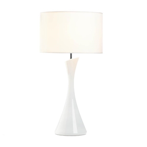 Sleek Modern White Ceramic Table Lamp
