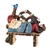 Napping Gnome On Bench Solar Lightup Statue