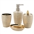 4-Pc Porcelain Golden Shimmer Bath Accessory Set