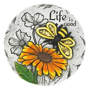 Life Is Good Sunflower Bee Stepping Stone