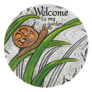 Welcome To My Garden Snail Stepping Stone Path Marker