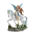Blue Fairy On White Unicorn Figurine