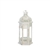 Antique-Style White Floral Hanging Candle Lantern