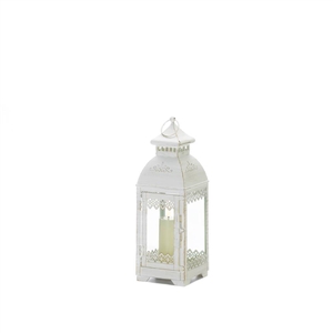 White Lace Victorian Candle Lantern