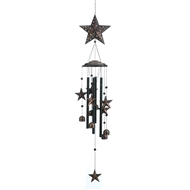 Bronze Stars And Bells Wind Chime 26" Long