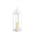 Large Country White Open Top Candle Lantern