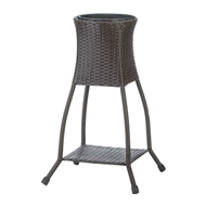 Brown Tuscany Wicker Plant Stand