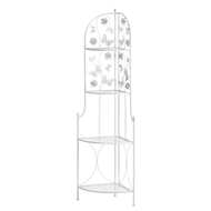 Butterfly 4-Tier White Corner Plant Stand