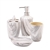 4-Pc Porcelain Marble Design Bath Accessory Set