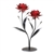 Double Red Flowers Tealight Candle Holder