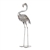 Silver And Pink Standing Tall Flamingo Statue