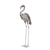 Silver And Pink Textured Feathers Flamingo Statue