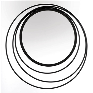 Reducing Geometric Rings Round Wall Mirror