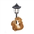 Playful Mother Rabbit and Baby Bunny Solar Lamp