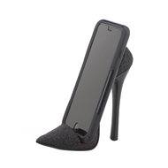 Sparkle Black High Heel Shoe Cell Phone Holder