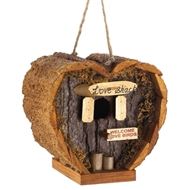 Heart Shaped Love Shack Wood Birdhouse