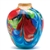 Multi-Colored Floral Fantasia Glass Jug Shaped Vase