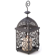 Moroccan Birdcage Black Metal Candle Lantern