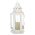 Small Victorian White Metal Candle Lantern