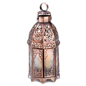 Copper Metal Moroccan Candle Lantern
