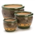 Jade Green 3PC Ceramic Planter Pot Set