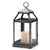 Brushed Silver Metal Contemporary Candle Lantern