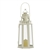 Lighthouse Clear Glass Ivory Metal Candle Lantern