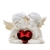 Cherubs in Love Red Crystal Heart Figurine