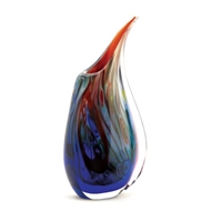 Red Purple Art Glass Decorative Vase