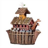 Noah's Ark Brown Wood Birdhouse