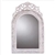 Arched-Top White Wood Wall Mirror