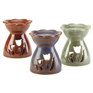 3PC Tulip Themed Fragrance Oil Warmers