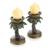 Coconut or Palm Tree Candle Holder 2PC