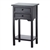 Black Wood 2-Drawers Side Table