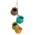 Set of 4 Dangling Mini Ceramic Cooking Pots Decor