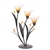 Amber Lilies Dark Metal Tealight Candle Holder