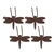 Dragonfly Cast Iron Pot Hanger Set of 4
