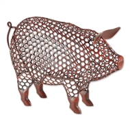 Chicken Wire Iron Pig Sculpture