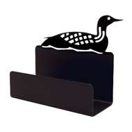 Loon Black Metal Business Card Holder