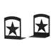 Star Black Metal Bookends 1 Pair