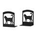 Cat Black Metal Bookends 1 Pair