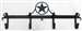 Western Star 4-Hook Black Metal Coat Bar