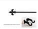 Fleur-de-lis Curtain Rod - 21 In. to 35 In. SM (Hardware is INCLUDED)