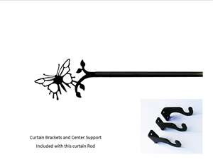 Butterfly Curtain Rod - 61 In. to 112 In. LG (Hardware is INCLUDED)