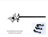 Butterfly Curtain Rod - 113 In. to 130 In. XL (Hardware is INCLUDED)