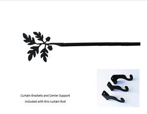 Acorn Curtain Rod - 113 In. to 130 In. XL (Hardware is INCLUDED)
